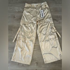 Almost Famous Satin Cargo Pants XL